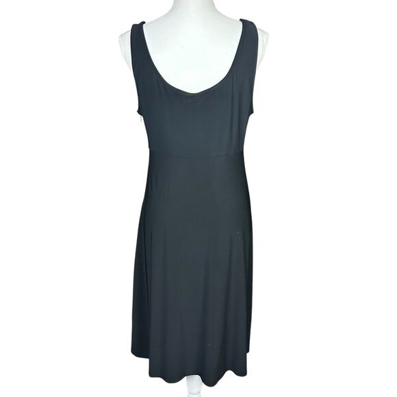 Sangria Dress Sz 12 Black Bejeweled Pleated Empire Waist Cocktail Formal Classic - Picture 3 of 12